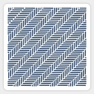 Herringbone 45 Navy Sticker